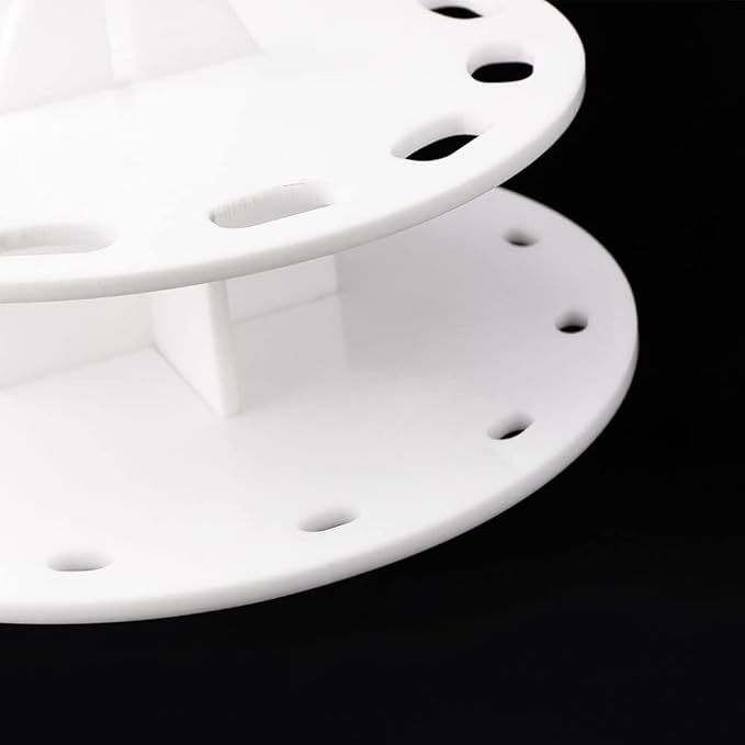 Yoseng 12 Hole Round Shape Drying Rack Storage Display Bracket Shelf Holder ,Spinning Storage Caddy for Oval Ink Blending Brushes Blender（White）