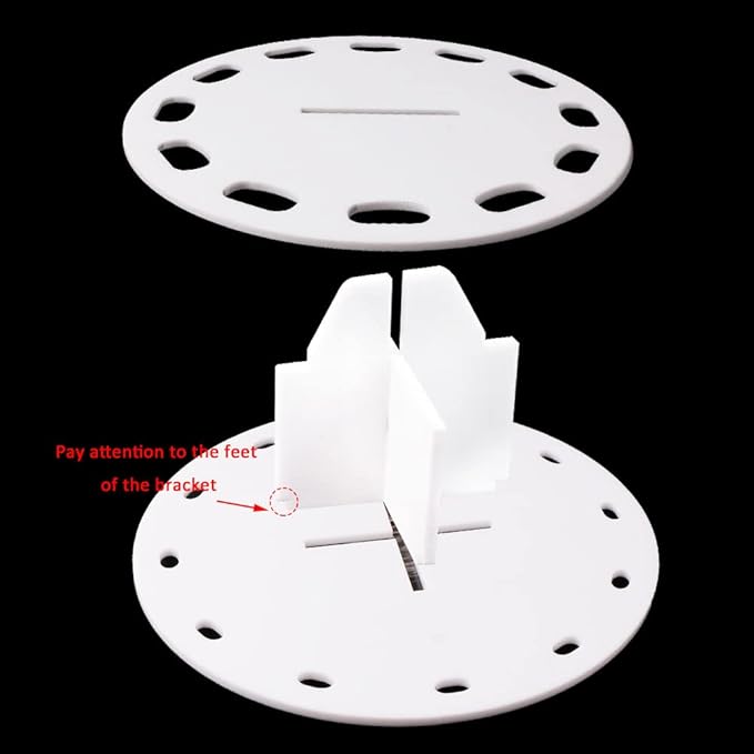 Yoseng 12 Hole Round Shape Drying Rack Storage Display Bracket Shelf Holder ,Spinning Storage Caddy for Oval Ink Blending Brushes Blender（White）