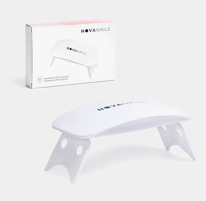 Gel Nail Lamp by NOVA, Female Founded Semi Cured Nails, 6W Max, 2 Timers (45s / 60s), Portable Lamp for Curing Nail Art, Gel Stickers and Strips, and Gel Manicure (lamp)