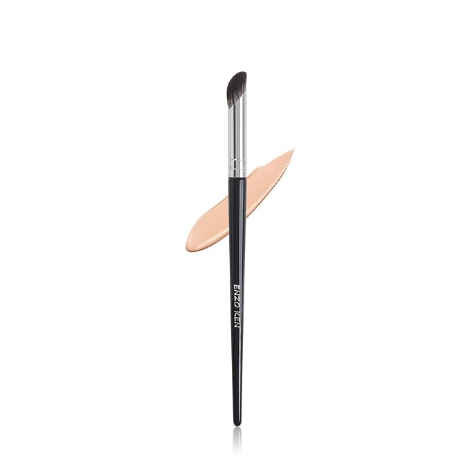 Mini Angled Concealer Brush Under Eye, Concealer Brush, Small Nose Contour Brushes, Nose Brush Contour, Angle Concealer Brushes, Small Concealer Brushes, Angled Brush - Black, 8S