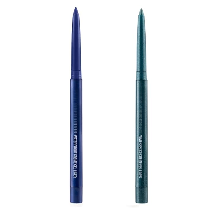 eyeliner pencil retractable eyeliner creamy pigmented smudge proof eye liner pen Shimmer Blue & Shimmer Green