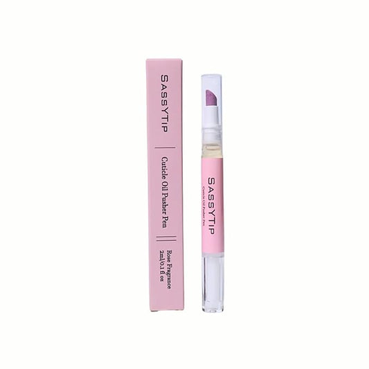 SASSYTIP Cuticle Pusher Oil Pen - Cuticle Remover & Nail Oil Pen with Rose & Lavender Scents, Portable Nail Care Pen for Work & Travel, Moisturizes & Strengthens Dry Cuticles (rose)