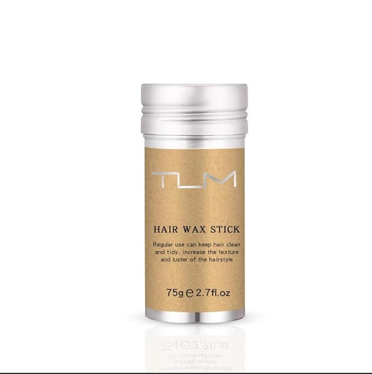 QINGFANGLI Hair Wax Stick, Strong Hold 24 Hours Matte Hair Styling Wax, Non Sticky No White Residue, Portable Solid Hair Wax for Short to Medium Hair, Easy to Apply & Wash Out, 2.7oz/75g