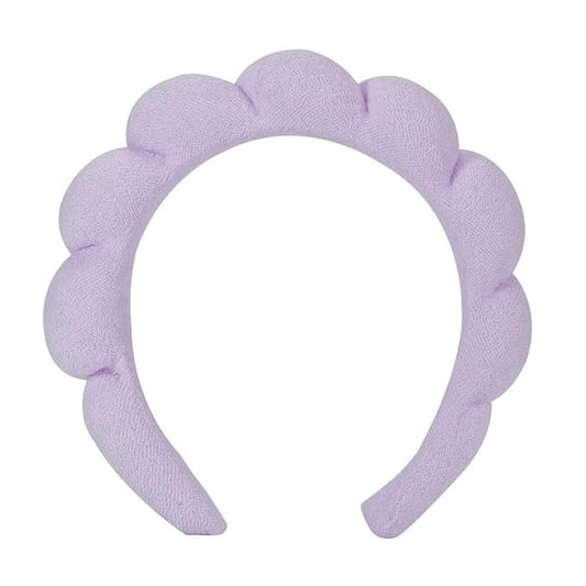 OCTAZI Soft Puffy Headband for Washing Face – Terry Cloth Skincare & Makeup Removal Hair Band for Women & Girls | Non-Slip Bubble Spa Headbands for Facial, Exfoliating, Bath & Beauty Routine
