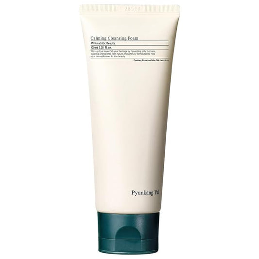 Pyunkang Yul PKY Calming Cleansing Foam, Low pH Formula Facial Wash/Cleanser with Witch Hazel, AHA for oil control- Cica, Tea Tree Extract - Rapid Moisture replenishment 3.38 Fl.oz