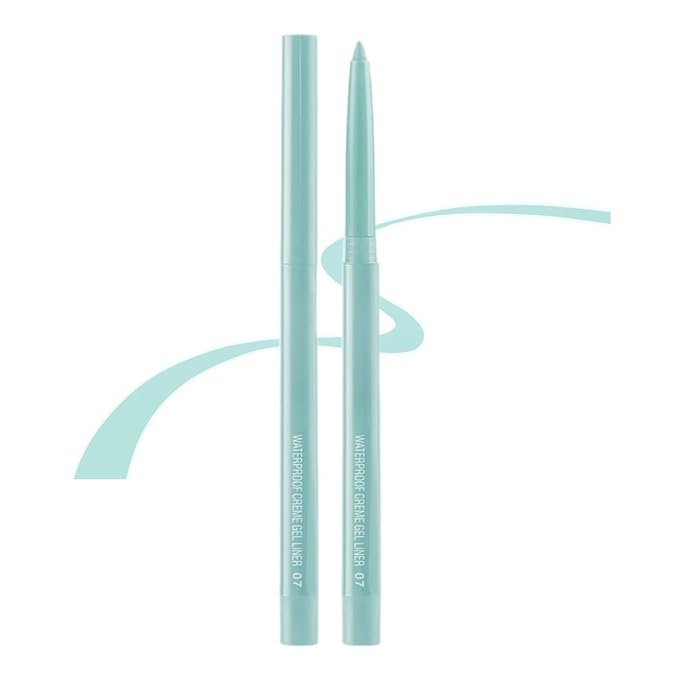 eyeliner pencil retractable eyeliner creamy pigmented smudge proof eye liner pen Mint Green