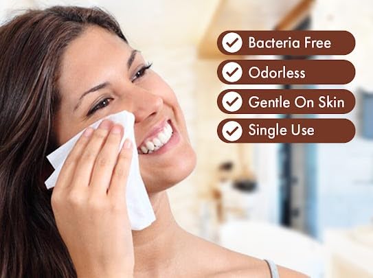 taktick Disposable Face Towels, 50 Count Ultra Soft Facial Towels for Gentle Cleansing, Face Cloths for Washing Face, Ideal Face Towels for All Skin Types, Perfect for Home and Travel, White