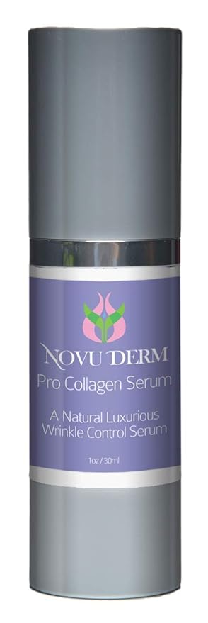 Novu Derm- Pro Collagen Serum- Significally Increase Collagen Production Safely and Efficiently- Natural Luxurious Formula To Hydrate and Diminish Wrinkles