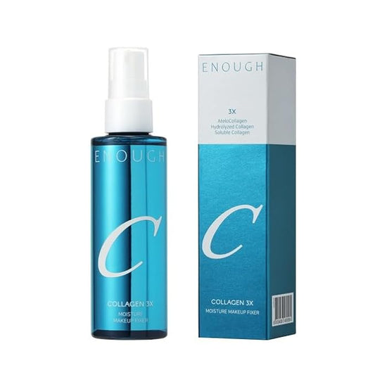 Enough Collagen 3X Moisture Makeup Fixer, Korean Make Up Dewy Setting Spray for Face, Long Lasting Hydrating Facial Mist with Hyaluronic Acid, 3.38 fl oz (100 ml)