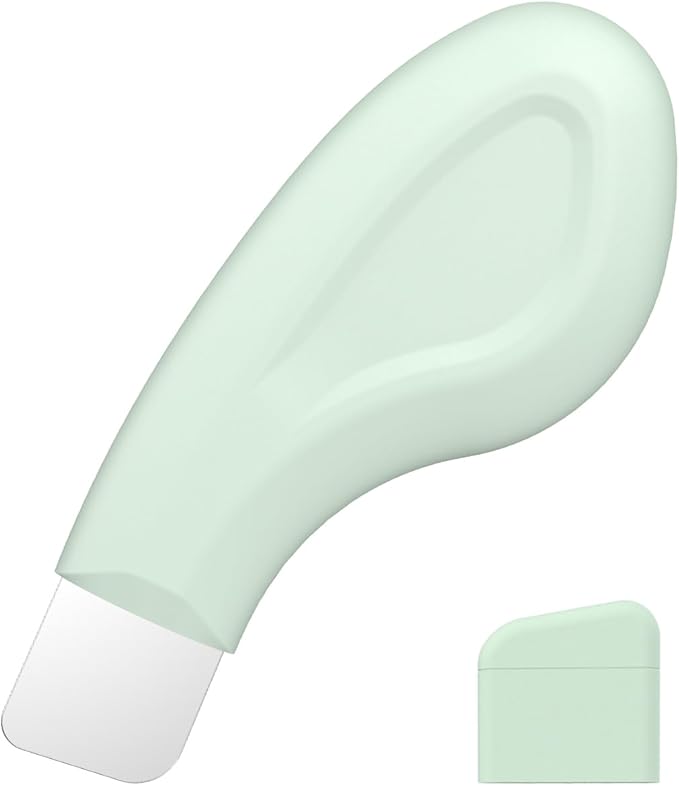 Sookga Blackhead Remover Tool, Silicone Face Scraper for Deep Cleansing, Skin Scrubber Face Spatula, Nose Blackhead Remover, Skin Care Tool for Men and Women (Green)