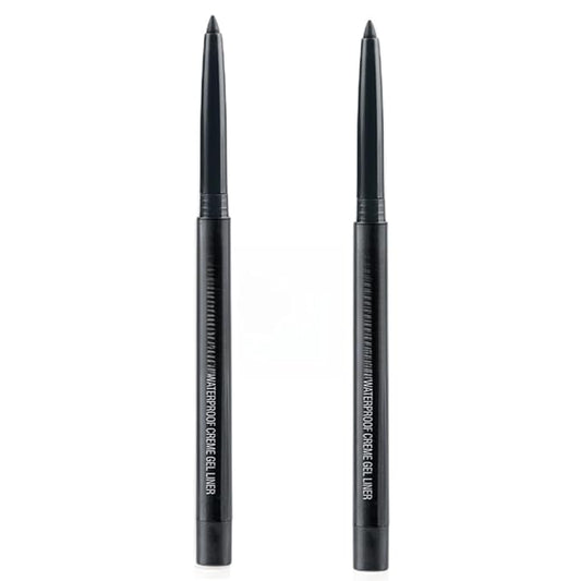 eyeliner pencil retractable eyeliner creamy pigmented smudge proof eye liner pen 2Pcs Shimmer Black