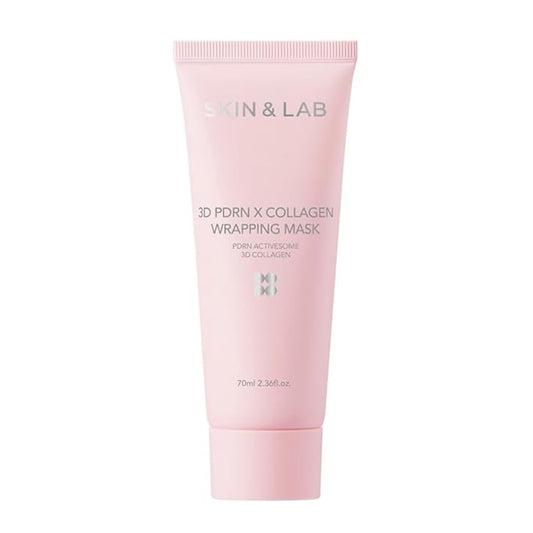 [SKIN&LAB] 3D PDRN X Collagen Wrapping Mask, Korean Peel-Off Mask for Wrinkle Care, Hydration and Elasticity Care,Smoother Skin Texture, 2.36 fl. oz
