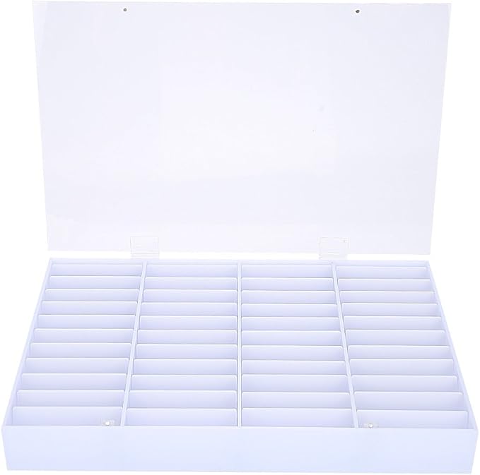 Semme False Nail Art Tips Storage Box, Transparent Empty Nail Display Case Nail Tips Organizer Holder Nail Decoration Container