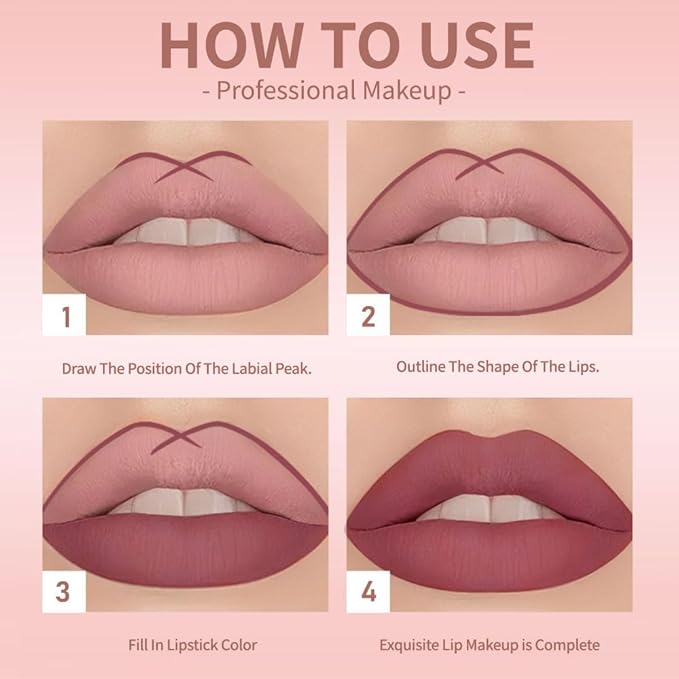 Hxssll Rosewood Lip Liner Stain – 24H Longwear Waterproof Matte Lip Contour Pen, Transfer-Proof Precision Marker for Defining & Outlining Lips All Day Stay Lip Lip Liner Marker 08#