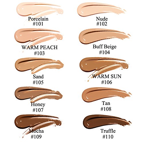 2 Pack Yaper Foundation 101# Porcelain and 102# Nude,Soft Matte Oil Control Liquid Foundation.