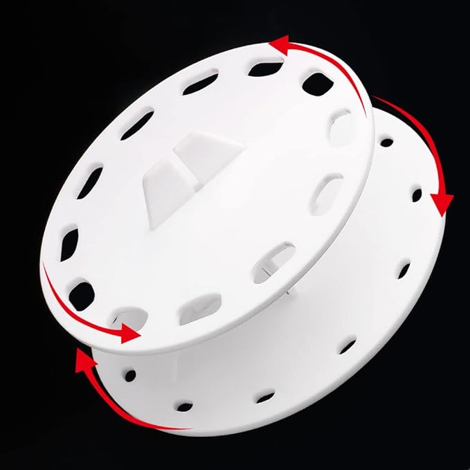 Yoseng 12 Hole Round Shape Drying Rack Storage Display Bracket Shelf Holder ,Spinning Storage Caddy for Oval Ink Blending Brushes Blender（White）