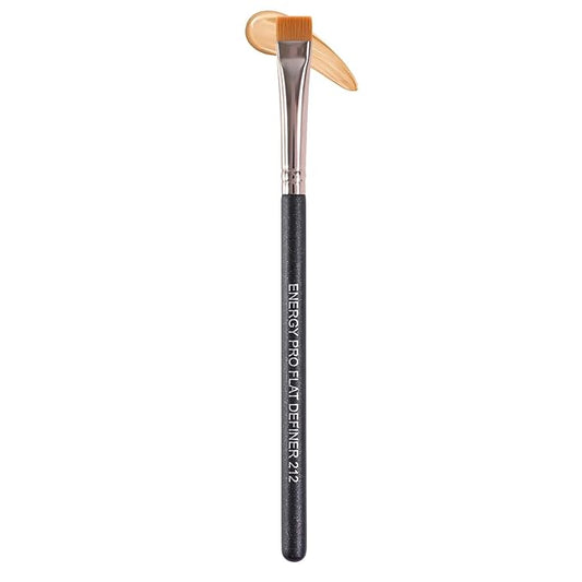 ENERGY Flat Eyeliner Eyebrow Concealer Brush Pro Flat Definer Firm Stiff Thin Synthetic Bristle Precision Lash Liner Brow Conceal for Defining Shaping Eyebrows with Gel Powder Cream Cake Makeup 212
