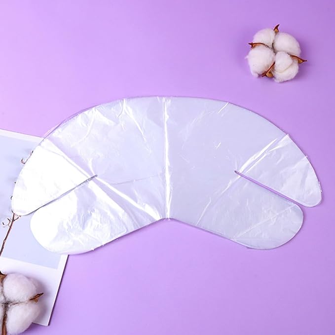 Healeved 200pcs Disposable Plastic Neck Mask Sheets Moisturizing Hydrating Spa Skin Care Patch for Salon and Home Use