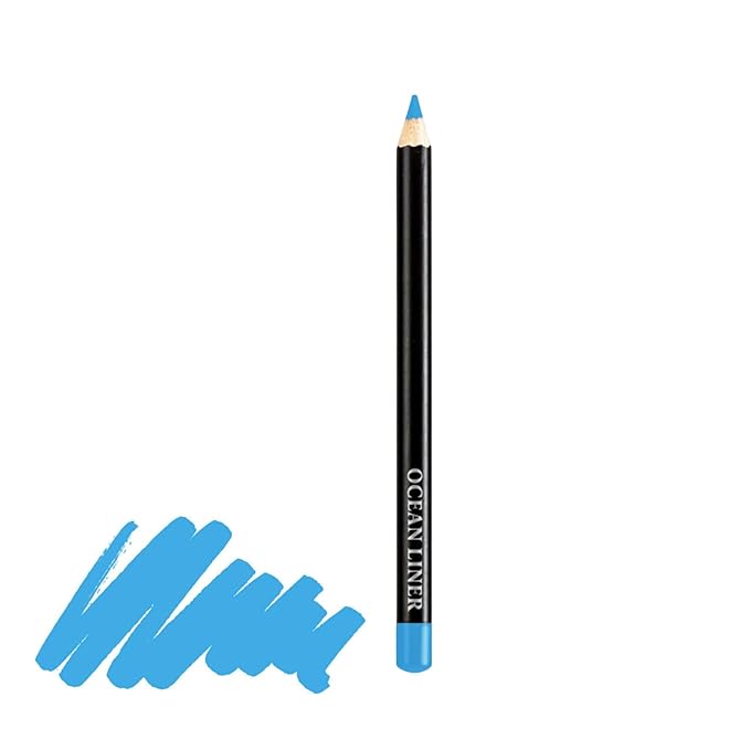 Vera Moore Slim Eye Liner Pencil, Smooth Formula, Hypoallergenic and Vegan, Smudge-Proof and Waterproof Application, Bold and Defined Lines Eyeliner, (0.05 Oz) (Ocean Eyeliner)