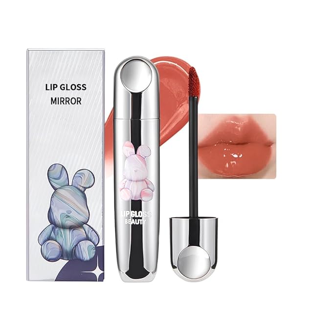 Mirror Shine Lip Gloss,High Pigment Plumping Lip Tint, Long-Lasting Waterproof Lip Lacquer, Hydrating Non-Sticky Gloss for Brightening Lips with No White Film, Gift for Women Holiday Makeup，605#