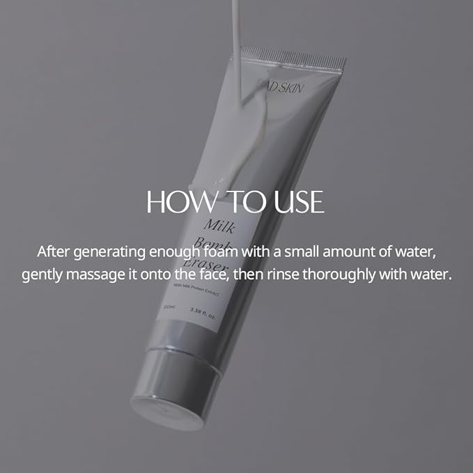 BadSkin Milk Bomb Eraser 100ml | Gentle Daily Cleansing Foam with Milk Protein Extract & AHA/BHA | Hydrating & Pore Cleansing Formula | Made in Korea
