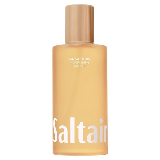 Saltair Body Oil. Jumbo Size Santal Bloom After Shower and Bath Oil for Women and Men. Botanical, Non-Greasy, and Well-Absorbing Moisturizer for Hydrating Dry Skin – 10oz Bottle