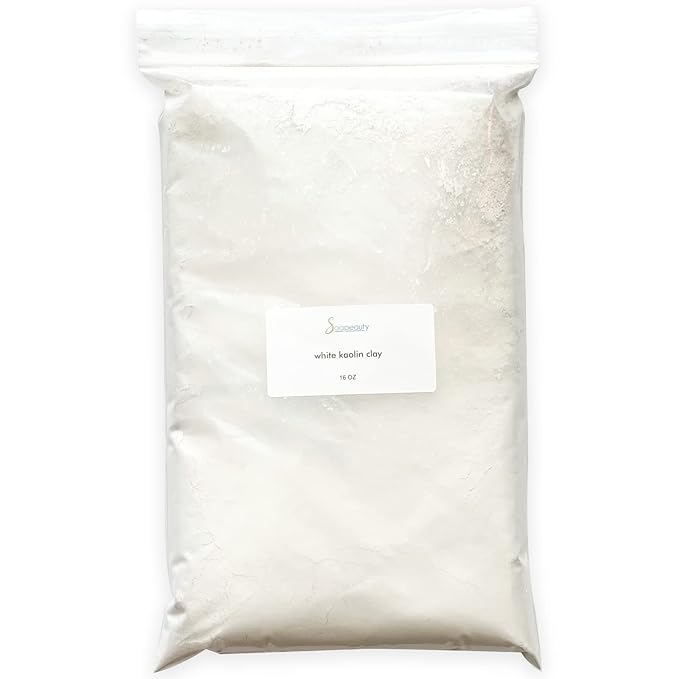 Soapeauty WHITE KAOLIN CLAY Powder | Cosmetic Grade 100% Natural | Facials, Face Mask, Soap Making, Bath Bomb | aka White Clay Powder, China Clay Powder | (2 OZ)