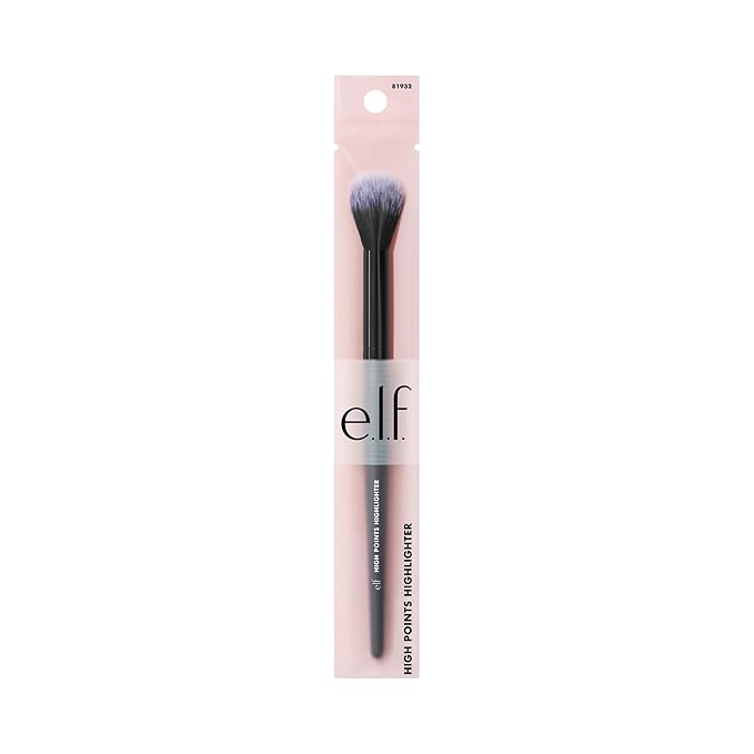 e.l.f. High Points Highlighter Brush, Soft & Tapered Face Makeup Brush For Illuminating & Creating Soft-Focus Glow, Vegan & Cruelty-Free