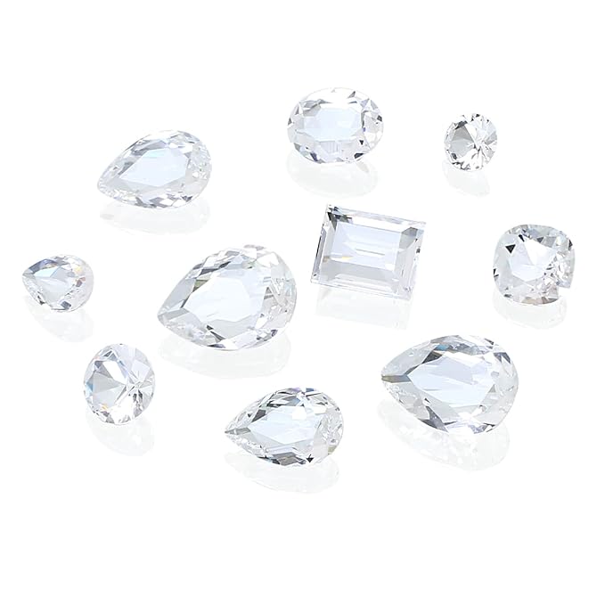 DONGZHOU Transparent Big Nail Rhinestones,Mixed Shape Large Nail Art Rhinestone Nail Charms Pointed Fancy Stone Diamond Gems for Nail Art DIY Craft