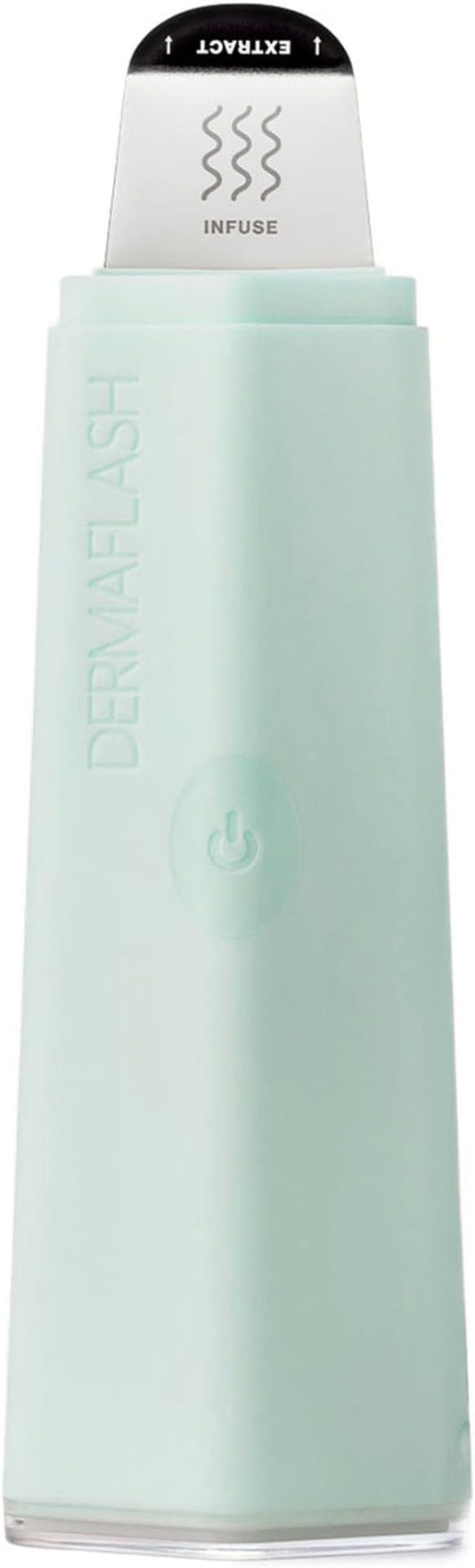 DERMAFLASH DERMAPORE+ Skin Care Device, Ultrasonic 2-in-1 Pore Extractor and Skincare Infuser, Seafoam