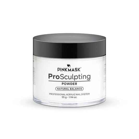 Pink Mask - Pro Sculpting Acrylic Nail Powder - Self-Leveling Formula for Bubble-Free Finish - 55 g / 1.94 oz - Natural Balance