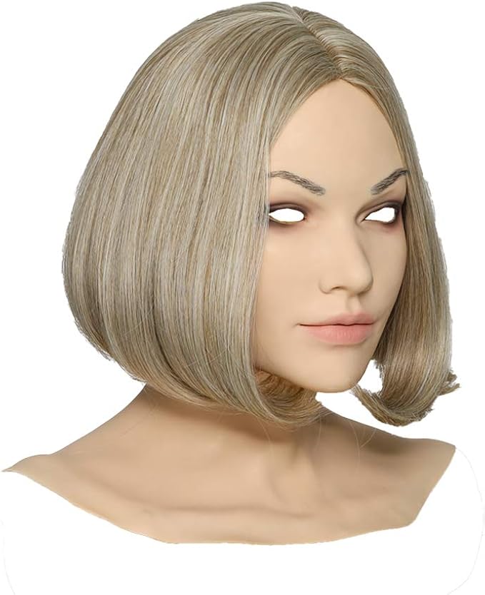 Minaky Hand-made Silicone Head Mask America Girl for Crossdresser Transgender Costumes Drag Queen