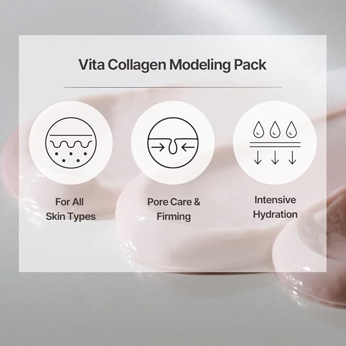 Avajar Red Collagen Modeling Pack | Hydrating Jelly Mask For Skin Pore Tightening & Lifting | Refreshing Peel-Off Mask | Collagen & Diatomaceous Earth, Ceramide | 0.98 oz