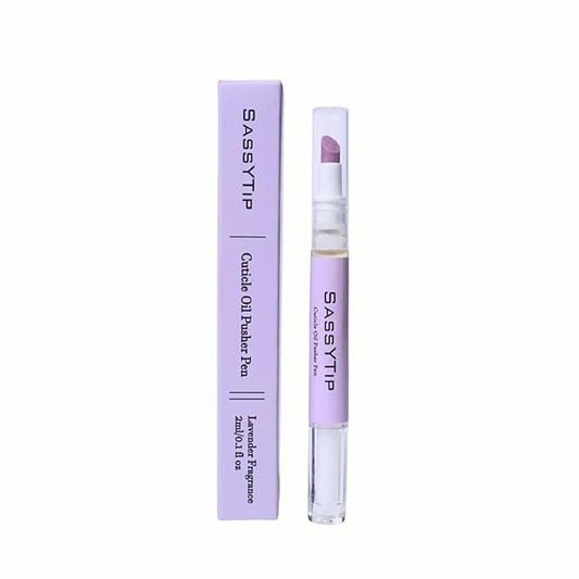SASSYTIP Cuticle Pusher Oil Pen - Cuticle Remover & Nail Oil Pen with Rose & Lavender Scents, Portable Nail Care Pen for Work & Travel, Moisturizes & Strengthens Dry Cuticles (Lavender)