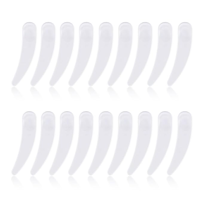 100PCS Cosmetic Spatulas, Small Makeup Spatula, Mini Plastic Makeup Scoop for Mixing and Sampling, Skin Care Facial Cream Mask Spatula (White)
