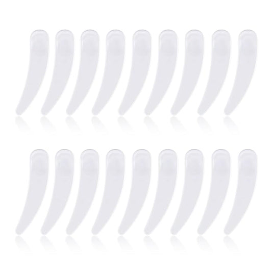 100PCS Cosmetic Spatulas, Small Makeup Spatula, Mini Plastic Makeup Scoop for Mixing and Sampling, Skin Care Facial Cream Mask Spatula (White)