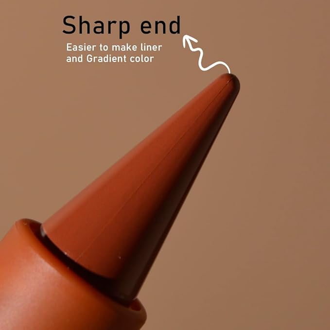 2-in-1 Gradient Lip Liner and Lipstick Lip Combo Set - Achieve Flawless Contour and Gradual Ombre Effect with Easy-to-Use Crayon Form and Cone Tip (03# Caramel brulee, 1 Count (Pack of 1))