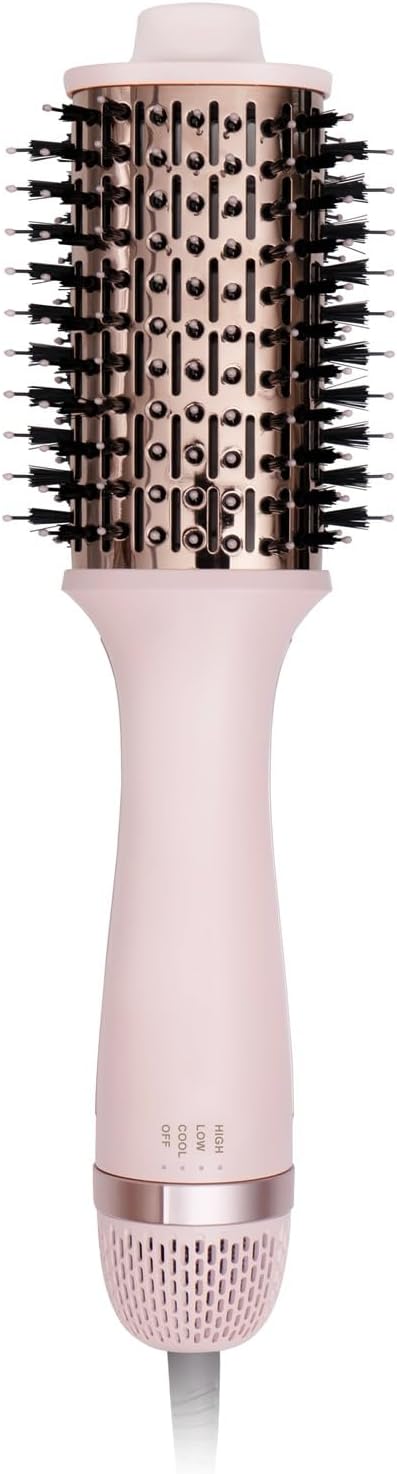 Zelladay One-Step Volumizer Blow Dryer Brush, Titanium Hot Hair Brushes, Dual lonic Technology, More Smooth & Less Frizz, Fast Salon-Style Blowouts, Travel-Ready（AirSleek）