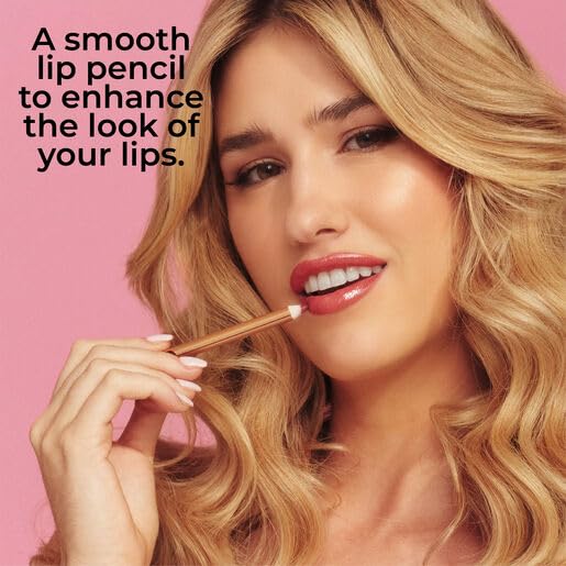 MCoBeauty Perfect Pout Lip Liner - Prance Proudly - Long-Wearing Creamy Lip Liner Pencil for Fuller Lips - Velvety Nude Contour Pencil to Define, Shape & Overline - Vegan Cruelty Free Lip Makeup