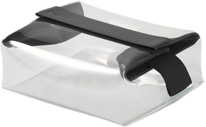 Cadence Parcel - Clear Kit with Magnetic Closure - Durable and Leak-Resistant Travel Toiletry Kit - TSA-Compliant & Modular Design - Hygiene Bag for Travel Essentials - 1 Qt - Ink