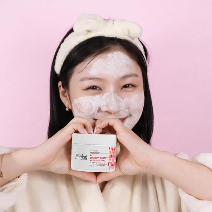 AC Bubbly Bubbly Wash-Off Pack 125g/4.4Oz, Kaolin, Deep Cleansing, Acne Prone Skin, Bubble Wash, Exfoliating, Bubble Mask, Removing Sebum and Dead Skins, Instant Bubbles Pop up