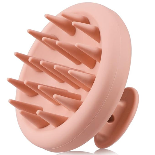 BEAUTLOHAS. Silicone Scalp Massager Shampoo Brush for Shower, Scalp Scrubber with Soft Bristles for Hair Growth & Dandruff Treatment, Wet Dry Hair Massager for All Hair Types of Women (2 Pink)