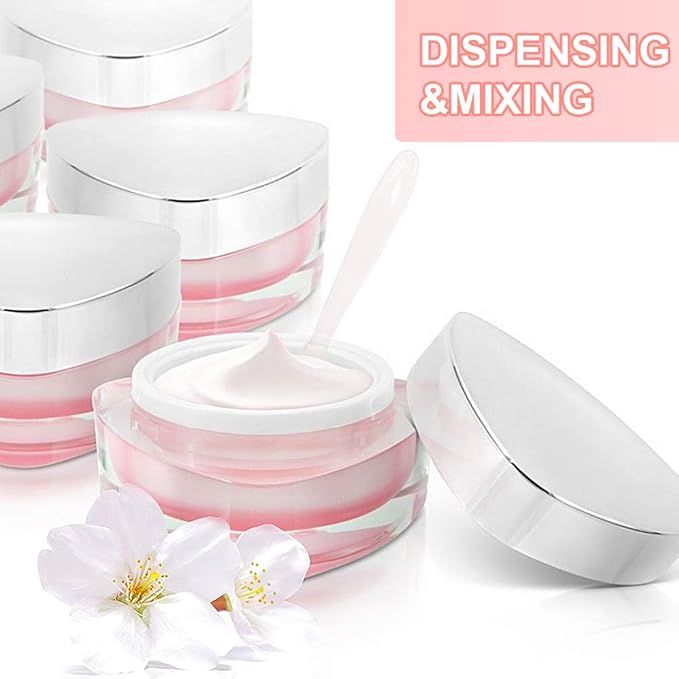 SumDirect Mini Spatulas 100 Pcs Face Spatula Cosmetic Spatula Frosted Clear Disposable Plastic Makeup Spatulas Mini