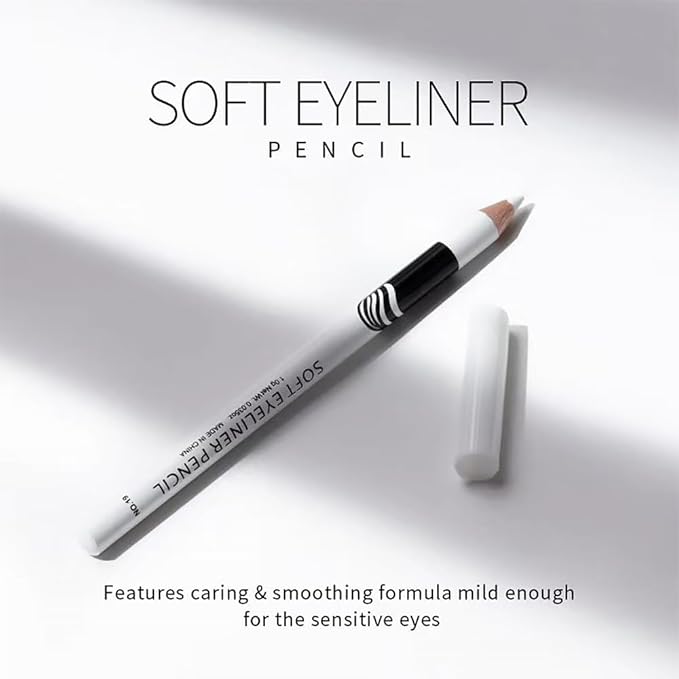 12Pcs Eyebrow Pencils for Women, Wooden Hard-Core White Eyebrow and Eyeliner Pencil, Long Lasting Waterproof and Sweat-Proof, Beginner Makeup Brow Pencil, Create a Natural Eye Brow Makeup