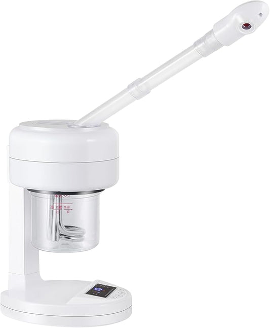 Facial Steamer Nano Ionic Face Steamer with Extendable Arm, Portable Facial Steamer, Rotating Nozzle Esthetician Vapor Face Steamer