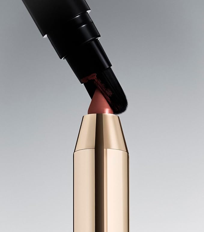 MAKE Beauty Continuum Lip Liner – Long Lasting Creamy Liner with Velvet Matte Finish – Includes Built-In Sharpener and Blending Brush – Highly Pigmented Dark Brown Lip Color – Shade, Quantum