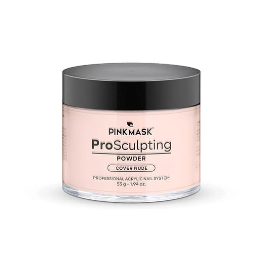 Pink Mask - Pro Sculpting Acrylic Nail Powder - Self-Leveling Formula for Bubble-Free Finish - 55 g / 1.94 oz - Cover Nude