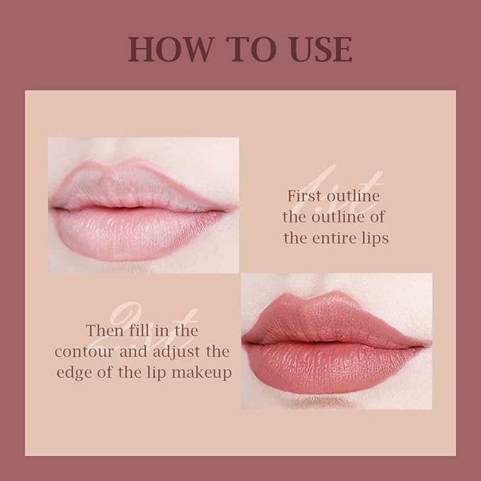 KISSIO Lip Liner,Creamy Lip Pencil,Long Lasting Lip Liner with Sharpener,Matte Finish,Smooth and Soft,Non-Dry,Easy to Use,Cruelty free,0.02 oz,01 Touch me