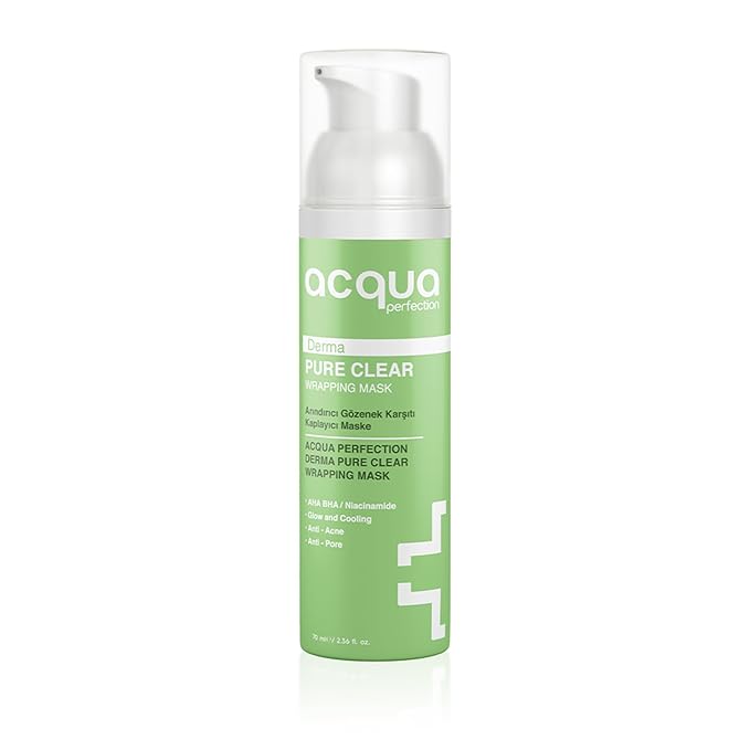 Derma Pure Clear Wrapping Mask – Peel-Off Anti-Acne & Pore Mask with AHA, BHA & Niacinamide, Sebum Balancing & Blackhead Care, Dermatologically Tested, 70 ml