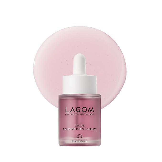 LAGOM Cellus Refining Purple Serum, 10% Azelaic Acid, Ceramide&Panthenol, Herb Extract, Sensitive skin, Redness Soothing, Spot Care, Korean Skincare 1.18 Fl Oz